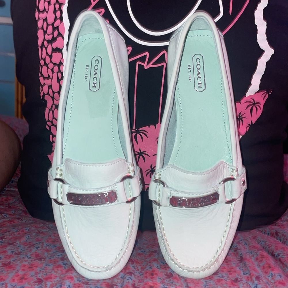 Coach Mint Leather Loafers